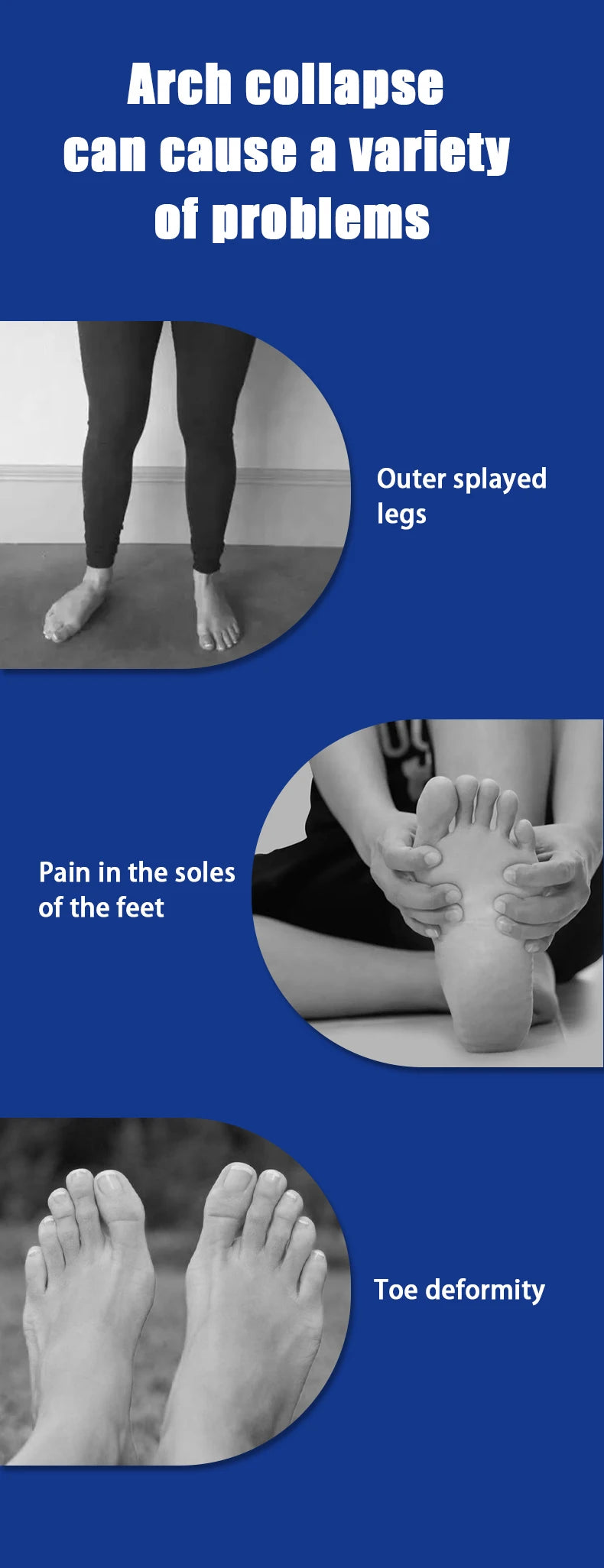 1pair orthopedic insoles Arch collapse flat foot orthopedic insoles Insert arch support insoles Foot care insoles Unisex