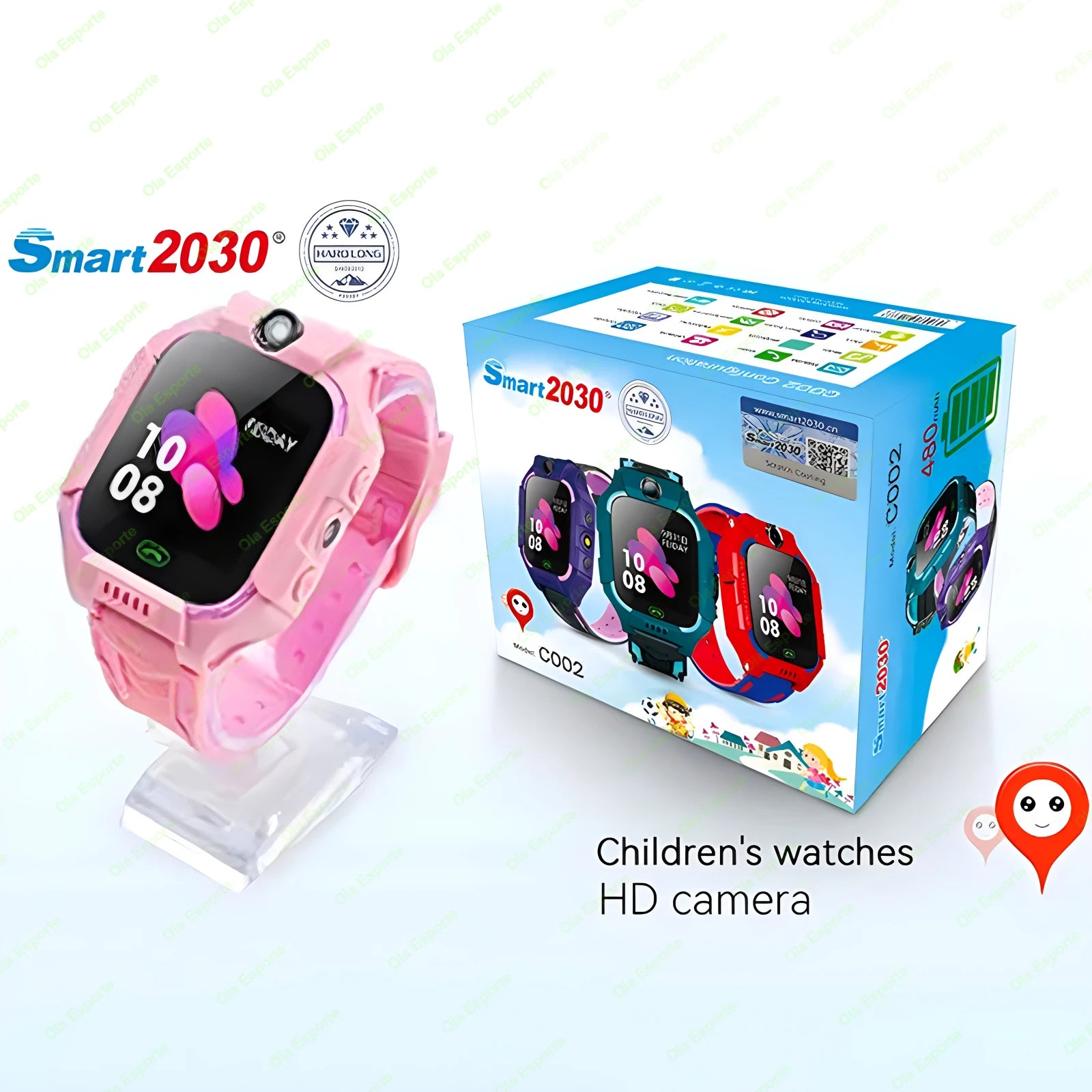 2025 Kids Smart Watch 4G Sim Card Call Camera GPS Location SOS Antil-lost IP67 Waterproof Smart Watch For Ios Android Kid Gifts