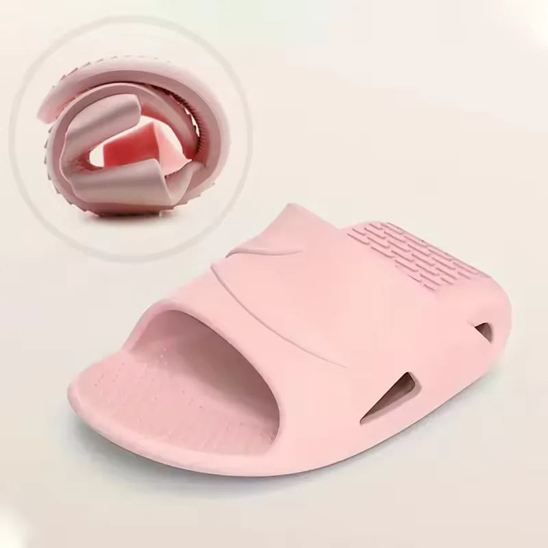 New foldable EVA comfortable slippers lightweight hotel travel slippers bathroom non-slip slippers home indoor flat shoes couple