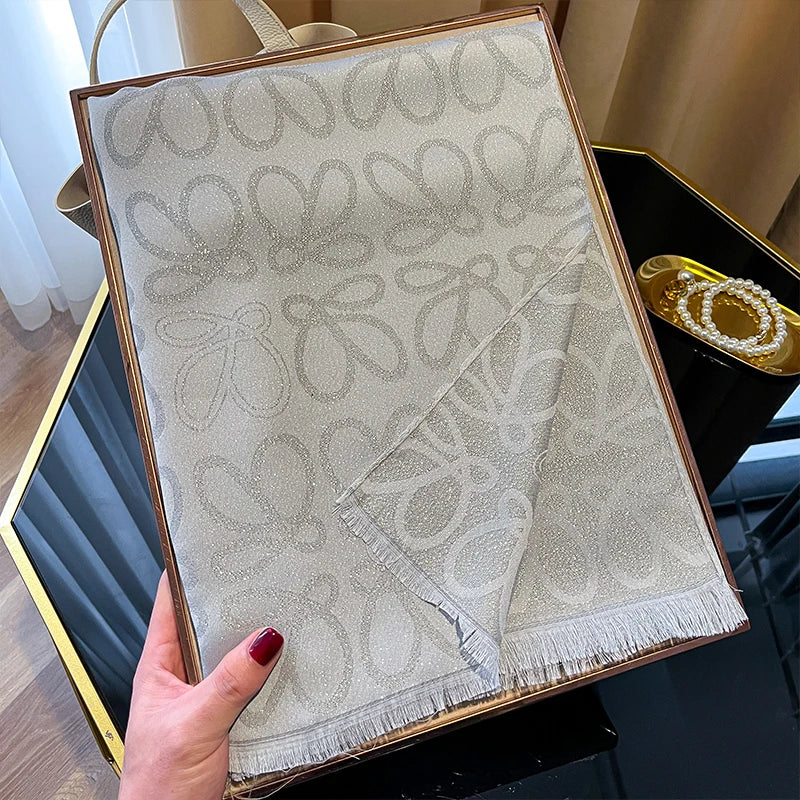 New Ladies Elegant Print Hijab Tencel cotton long scarf With Four Seasons Sun Protection Scarf Decoration Shawl Wrap Headscarf