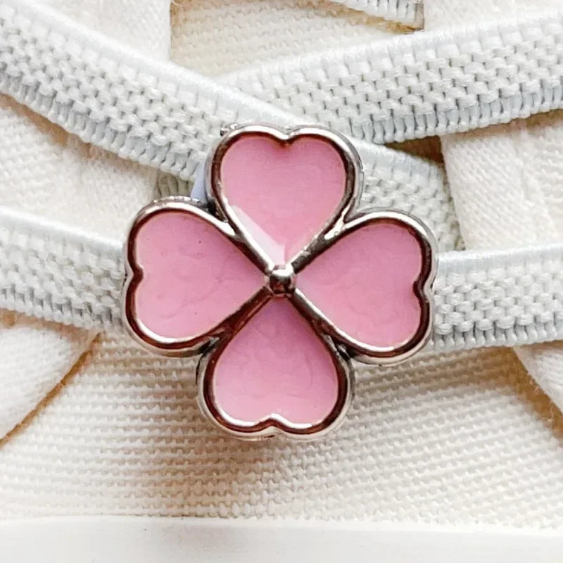 1 PCS Girls Pink Shoelace Charm Buckle Shoe Laces Charms for Sneakers Shoes Decorations Fashion DIY Shoelaces Accessories New
