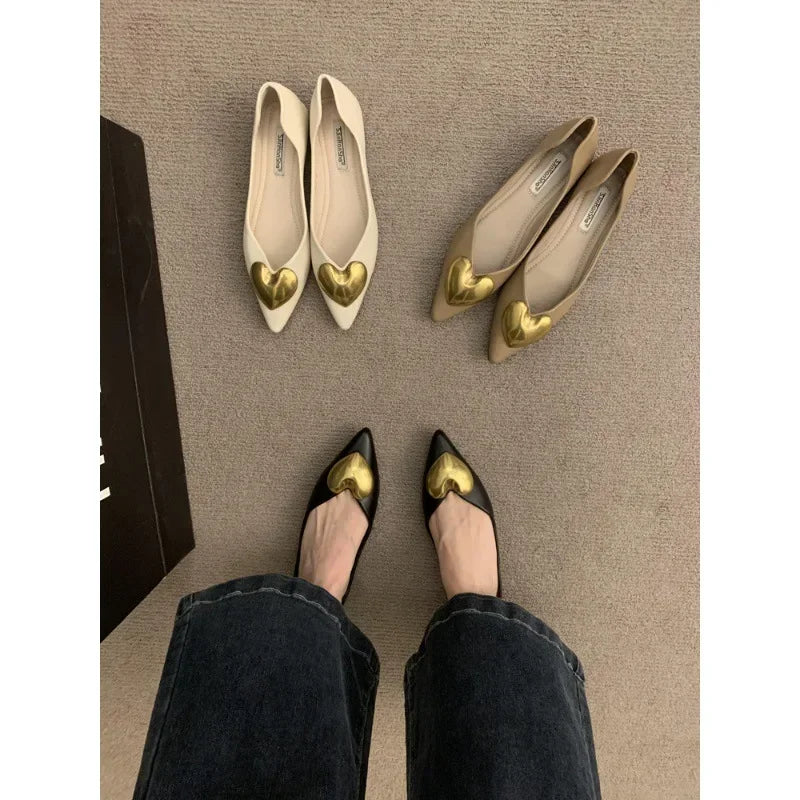 Elegant Black Flat Bottomed Single Shoes For Women New Spring Autumn/Winter French Style Soft Bottomed Comfortable Commuting Sho