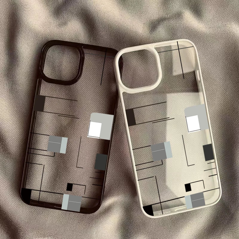 Creative Lrregular Lines Phone Case For Xiaomi Redmi Note 12 11 13 Pro Plus 5G Redmi 14C 13C 12C 4G Poco X6 X5 Pro Clear Cover