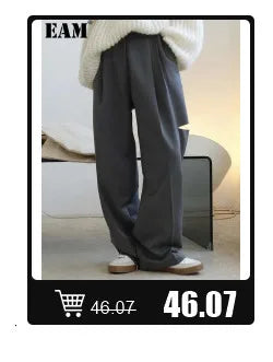 [EAM] High Elastic Waist Blue Back Plaid Denim Long A-line Half-body Skirt Women Fashion Tide New Spring Autumn 2025 1DH8117