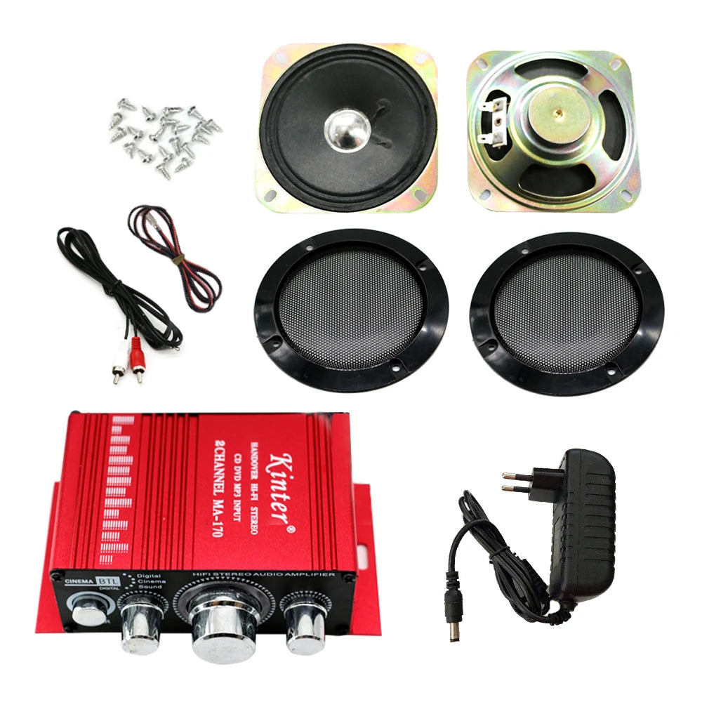 Arcade amplifier kit Audio Stereo Amplifier Arcade Kit 5W 4 Inch Speaker For Raspberry Pi Multi Game Pcb Pinball Machine
