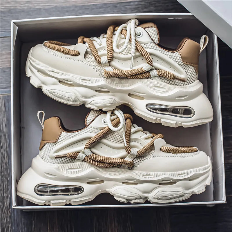 2024 New Men Shoes Autumn Winter Comfortable Men's Platform Sneakers Fashion Casual Shoes Sports Trainers Tenis Size44 ﻿