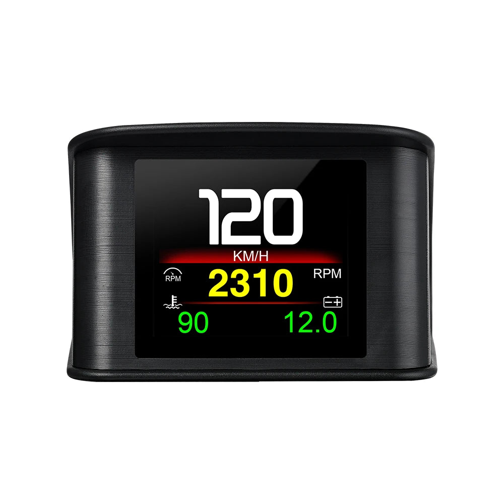P10 Pro Head Up Display On-board Computer Car Digital OBD2 Mileage OBD Driving Computer Display Speedometer Temperature Gauge
