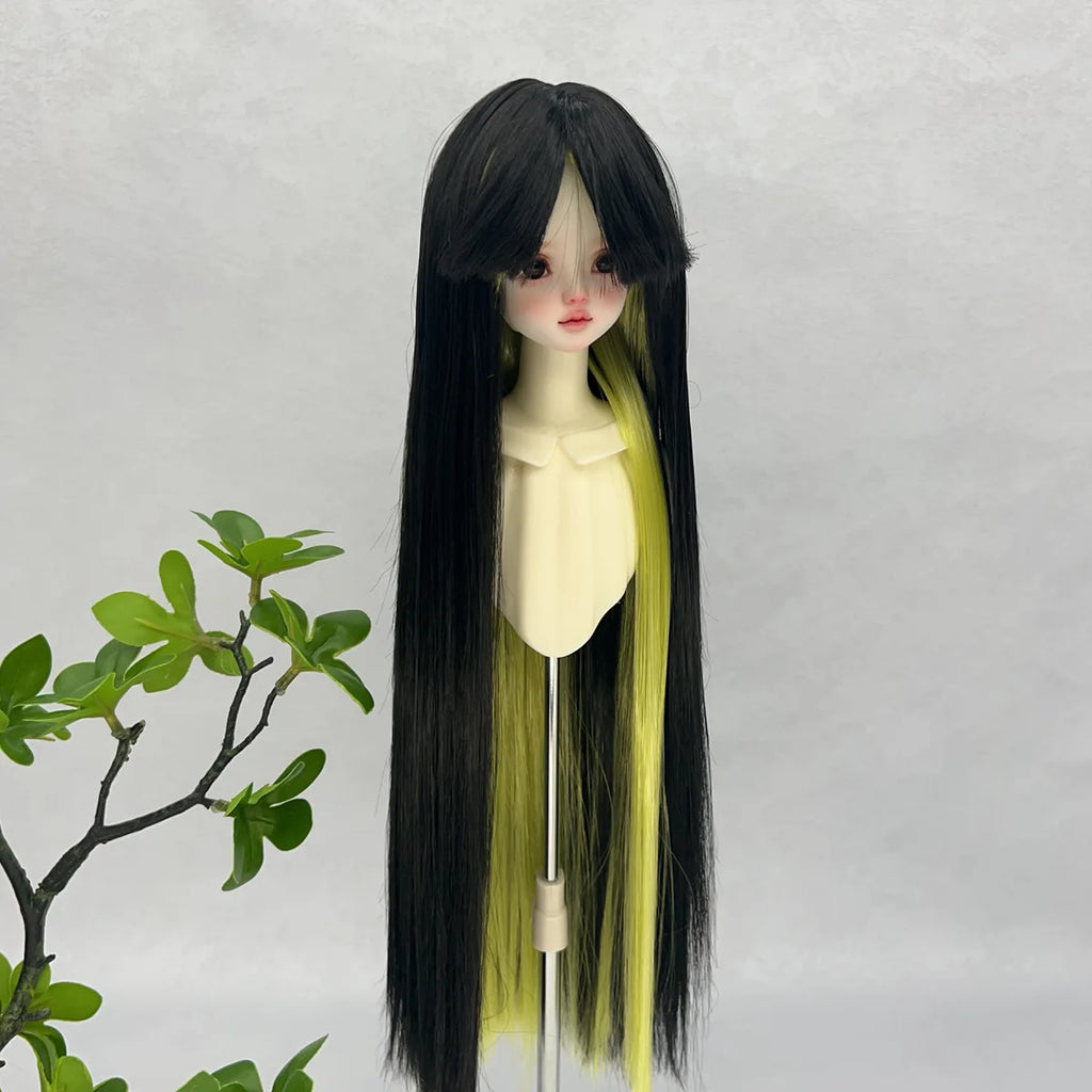 1/3 1/6 BJD/SD Doll Wig With Bangs Long Straight Wig Synthetic Wig For Girls Diy Bjd Wig Accessories