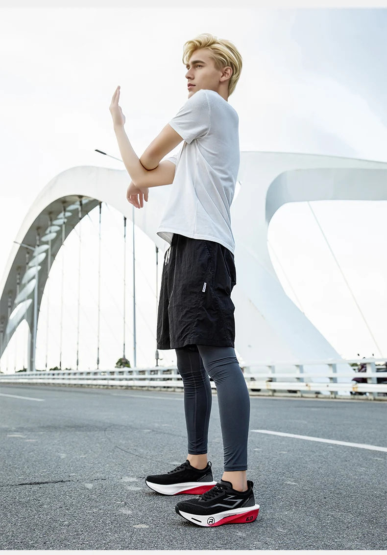 Men's Sports Shoes Cushioning Non-Slip Flat Wear Resistant Sneakers Mesh Breathable Platform Soft Running Shoes for Man