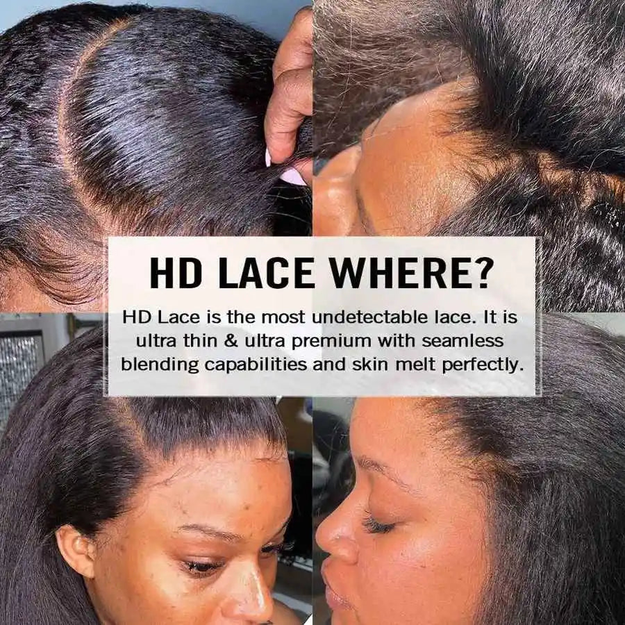 7x7 Kinky Straight Invisible 13x6 HD Lace Frontal Closure Only Melt Skins Pre plucked 5x5 6x6 HD Lace Closure Only Human Hair