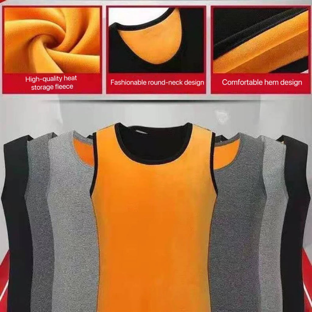 1pcs Men Thermal Underwear Man Sleeveless Vest Autumn WinterThermo Lingerie Men's Warm Top Thickening Thermo Vest Undershirt
