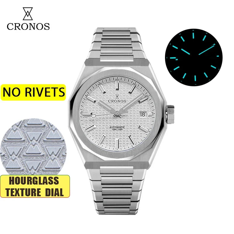 2025 Cronos L6028 New Dial Limited 39mm PT5000 See-through Caseback Men Automatic Wristwatches 10ATM Lumious V3 Watches for Men