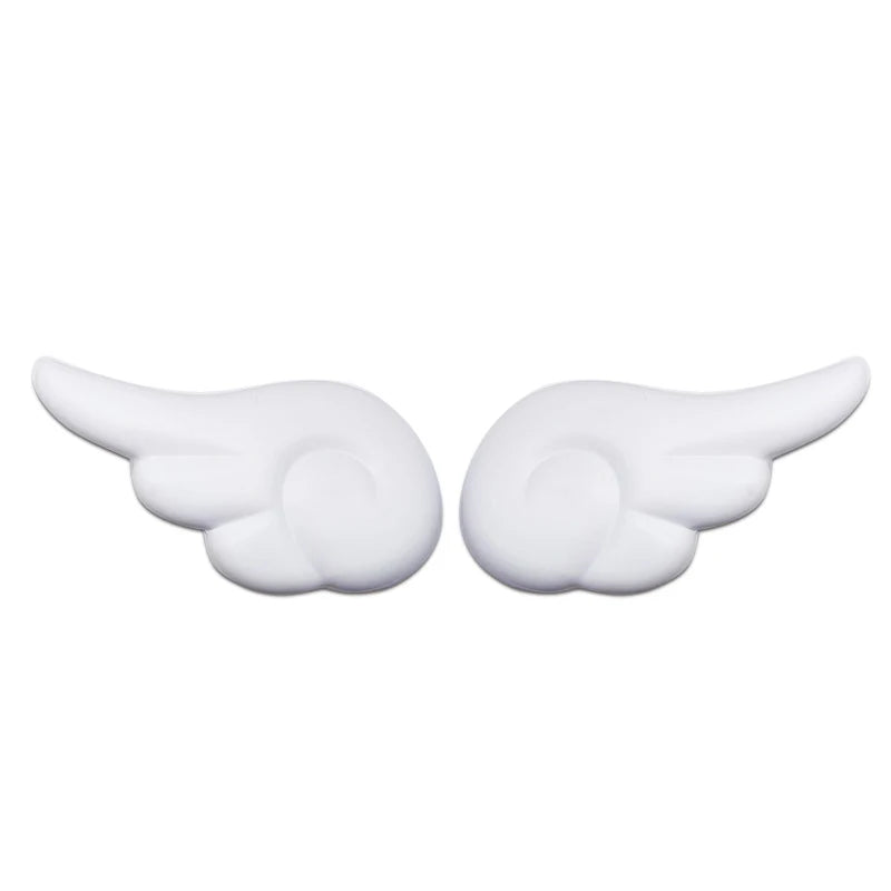 2pcs Lovely Angel Wings Shoes Charms Accessories Black White DIY Shoes Buckle Cartoon Shoes Buckles Decor Removable Shoe Pendant