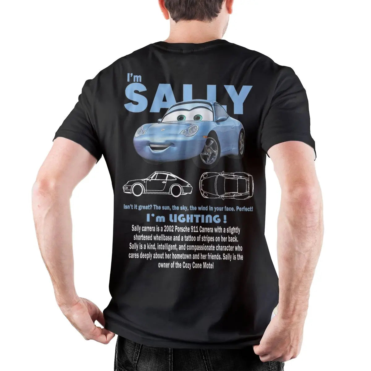 Vintage Brown Cars Mater T-Shirts Sally Carrera Men's And Women's Lightning Mcqueen  New Arrival Clothing Love Gift For Couple