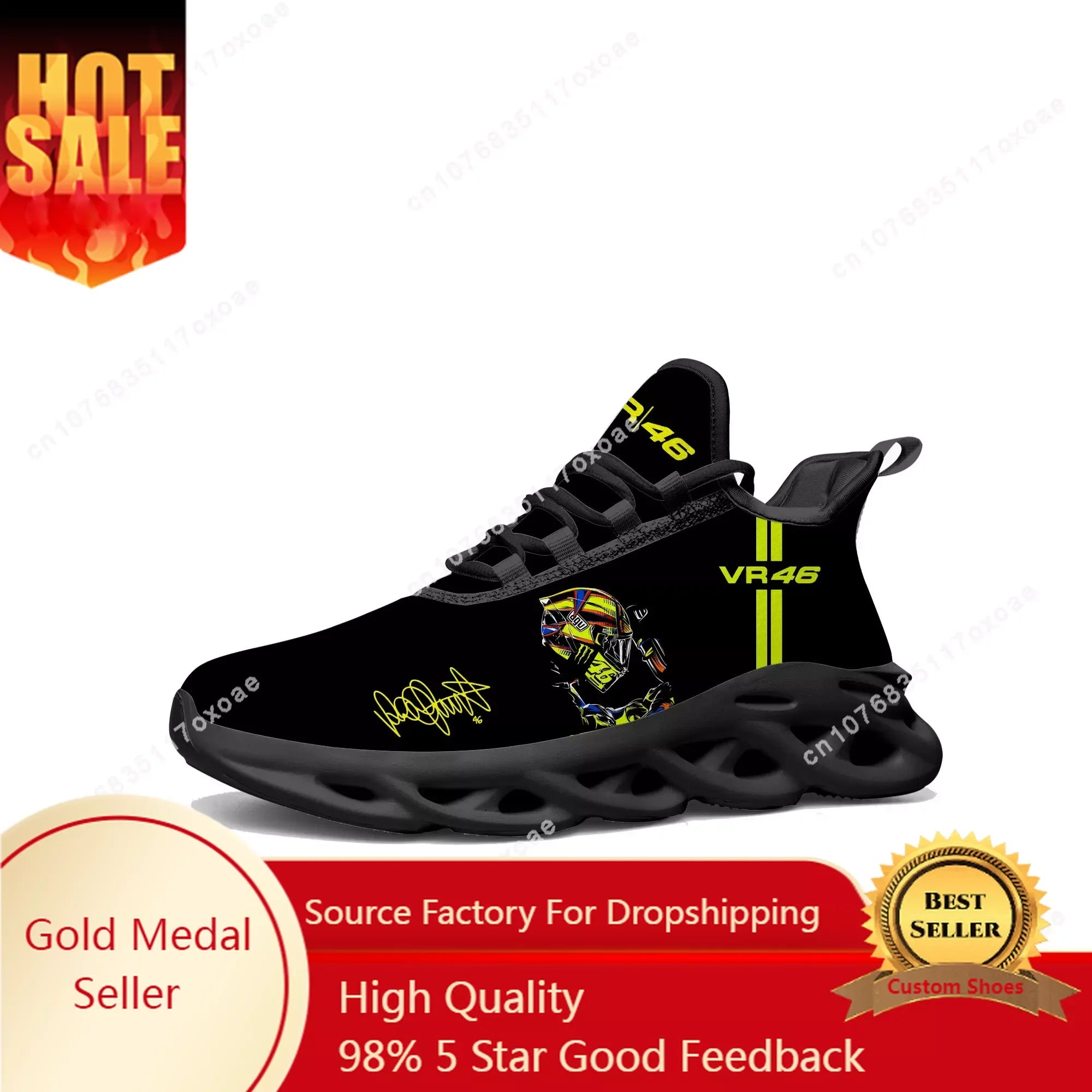Italian Motorcycle Racer Rossi Flats Sneakers Mens Womens Sports Shoes High Quality Sneaker Lace Up Mesh Footwear custom Shoe