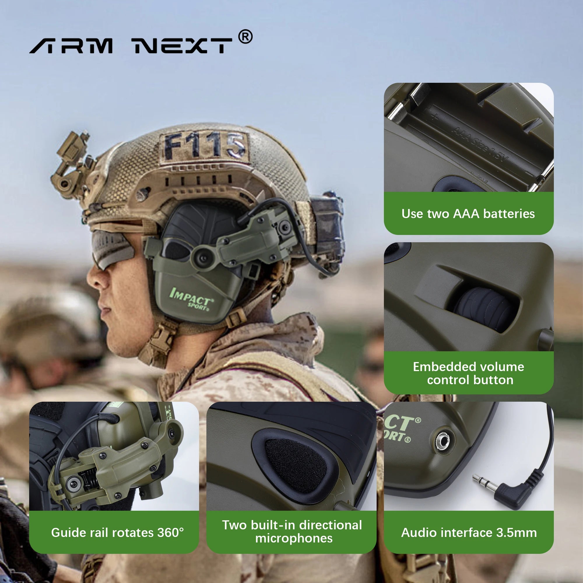 Electronic Shooting Earmuffs Tactical Sound Amplification Headset Ear Protection Anti-noise Ear Muff Outdoor Sports