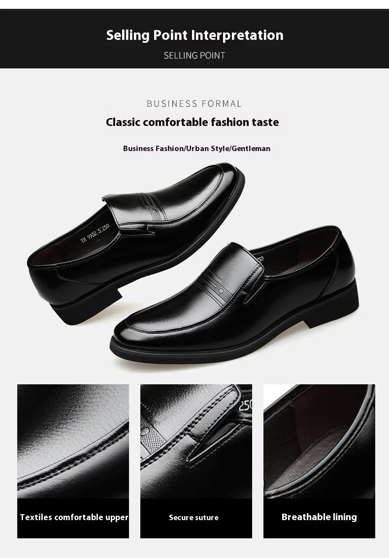 Mens 6CM Height Increase Dress Shoes Fashion Pointed Toe Business Casual Elevator Shoes Leather Oxfords Shoes Zapatos De Hombre