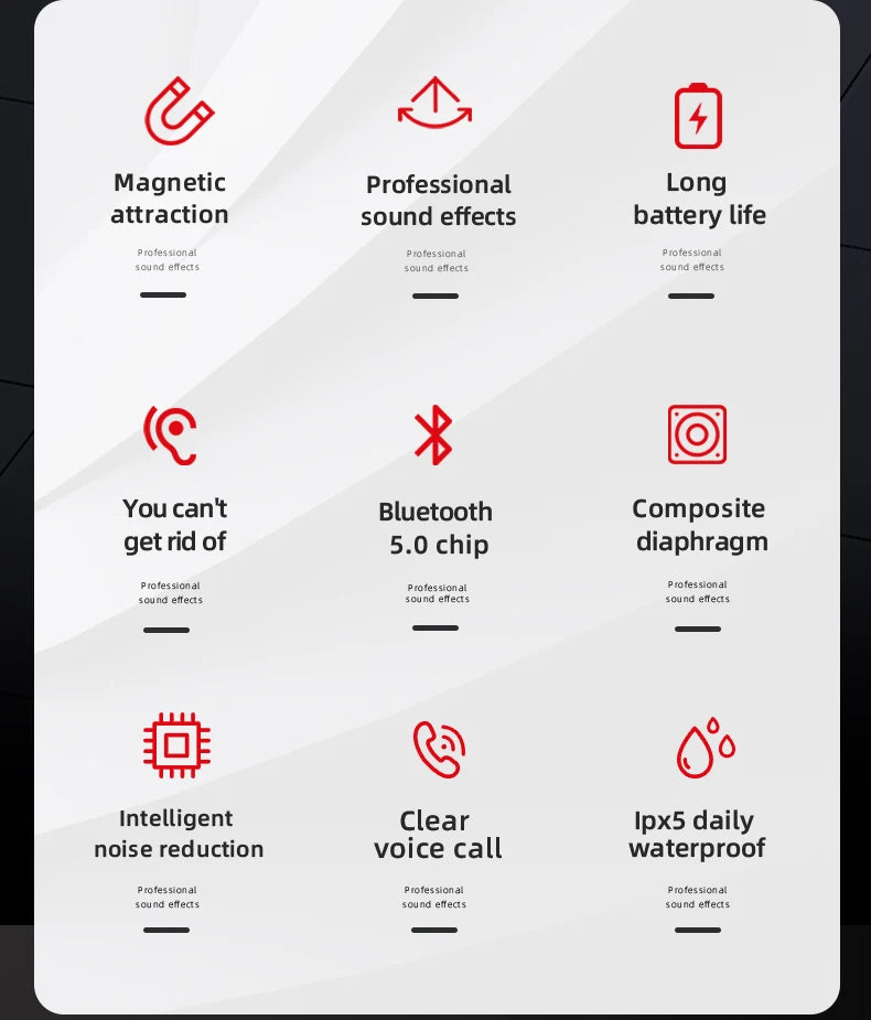 Lenovo Original HE05 Pro TWS Wireless Earphone Bluetooth 5.0 Waterproof Microphone Sports Noise Reduction Neckband Headphones