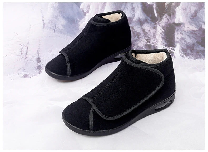 Women Warm Boots Winter Velvet Orthopedics Wide Feet Swollen Shoes Women Eversion Adjusting Soft Comfortable Diabetic Shoes