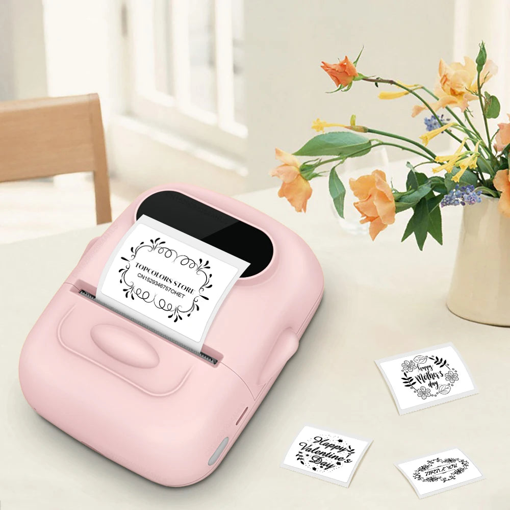 Portable Mini Printer P50 Thermal Label Printer Bluetooth Adhesive Sticker Printer for Mobile PC Computer Similar as B21 Printer