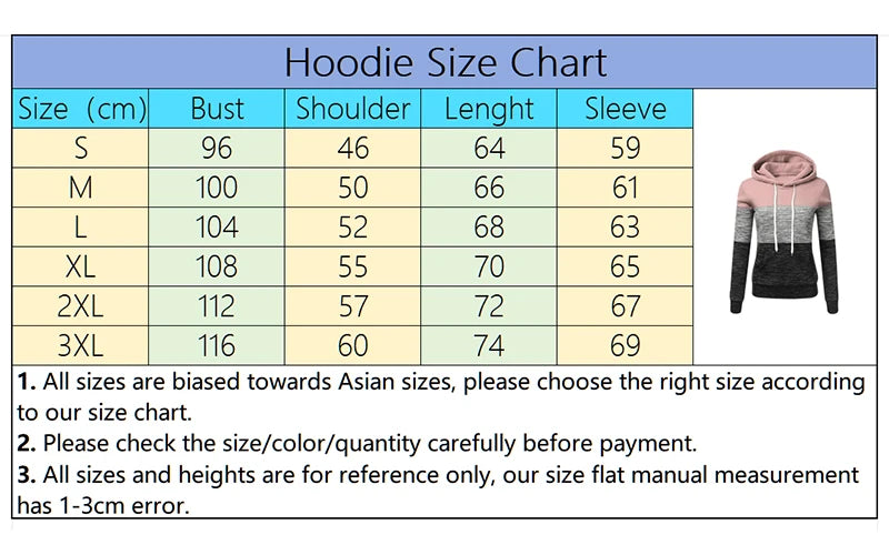 2023 New Autumn Winter Women Hoodies Sport Casual Long Sleeve Pullover Hot Sales Splicing Warm Sweatshirts High Quality Tops