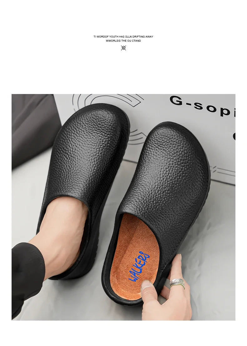 Men's Summer Slippers Non-slip Oil-resistant Chef Shoes Kitchen Shoes For Men Nurse Work Shoe Casual EVA Lightweight Soft Clogs