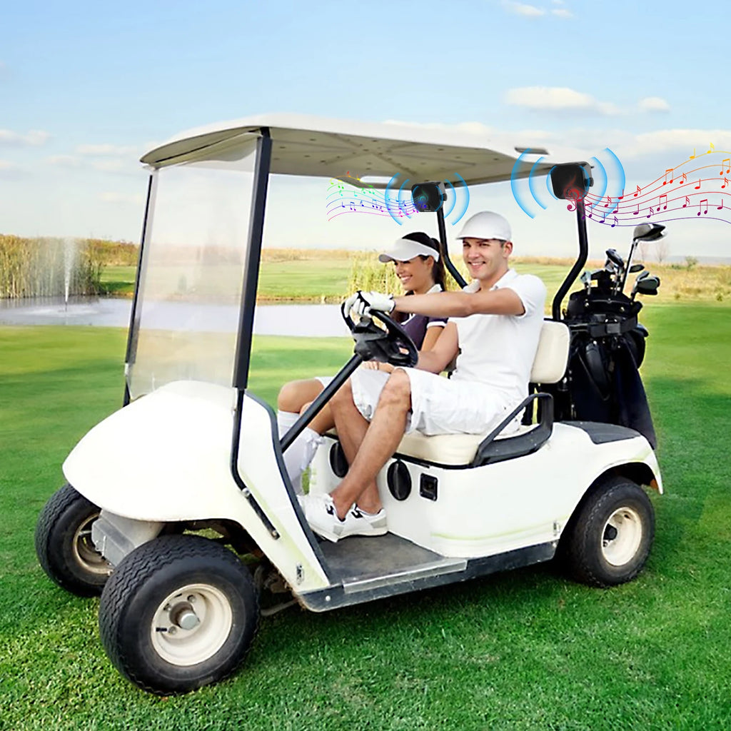 Herdio Waterproof Marine Speakers 100W 4 Inch Motorcycle Audio Speaker Heavy Duty Music Sound System For outdoor ATV UTV