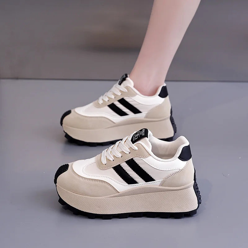 Hot Selling Women's Shoes Platform Wedge Basket 2025 Soft Autumn Casual Female Sneakers Clogs Fall New Leisure Soft Shoes Woman