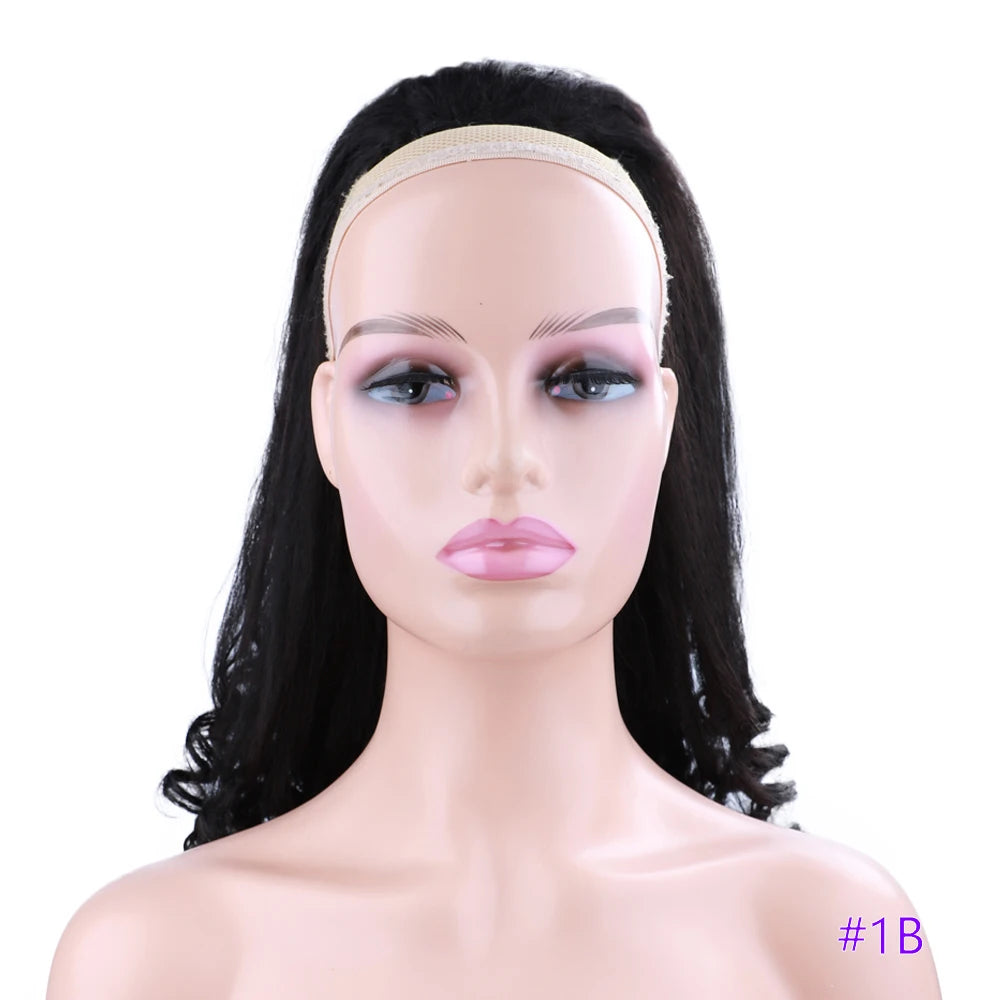 Synthetic Long Curly End Ponytail Extension Synthetic Draw-string Ponytail Clip-In Hair Extension For Women Natural Looking