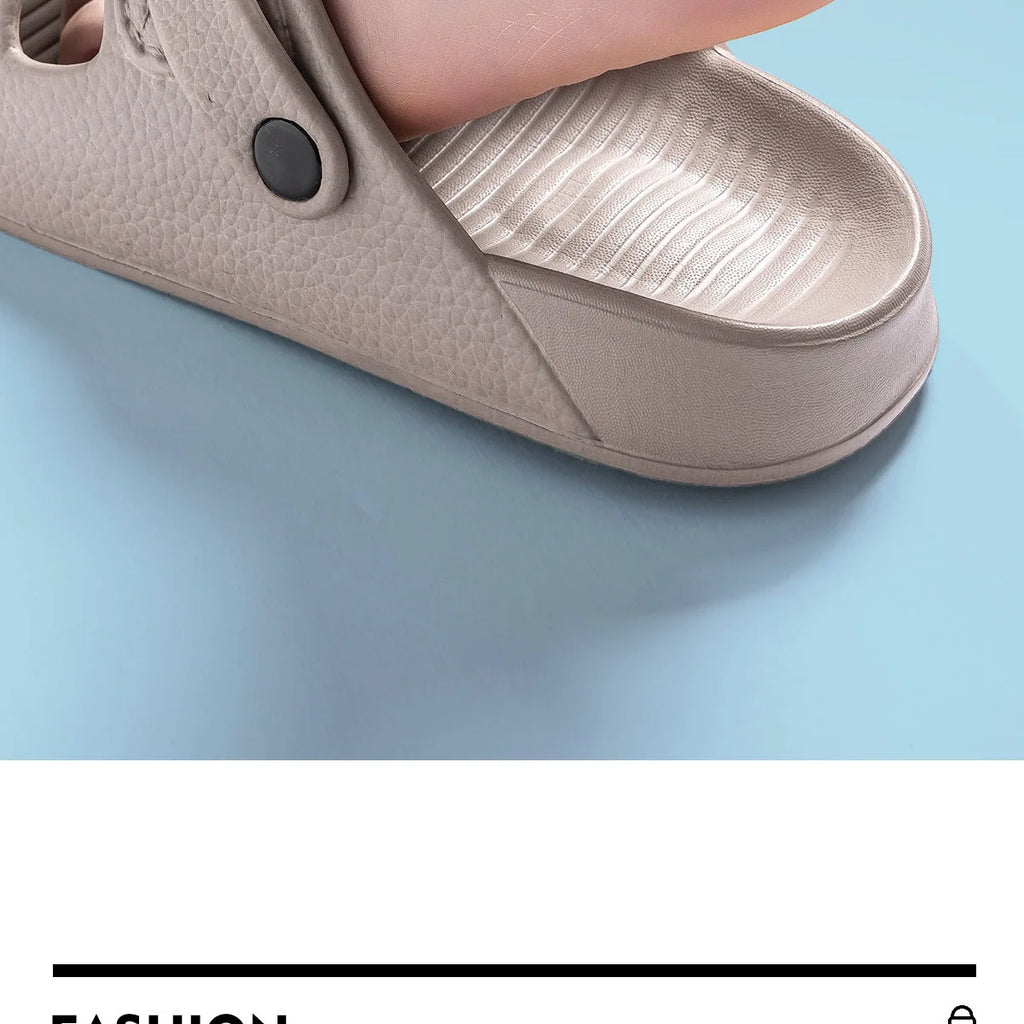 Shevalues New Sandals For Men Non-slip Outdoor Beach Shoes Soft Sole Comfortable Slides EVA Lightweight Men's Bathroom Slippers