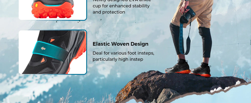 FitVille Men'S Widened Hiking Walking Shoes Slip-On Comfortable Orthopedic With Arch Support Non-Slip Sports Shoes For Travel