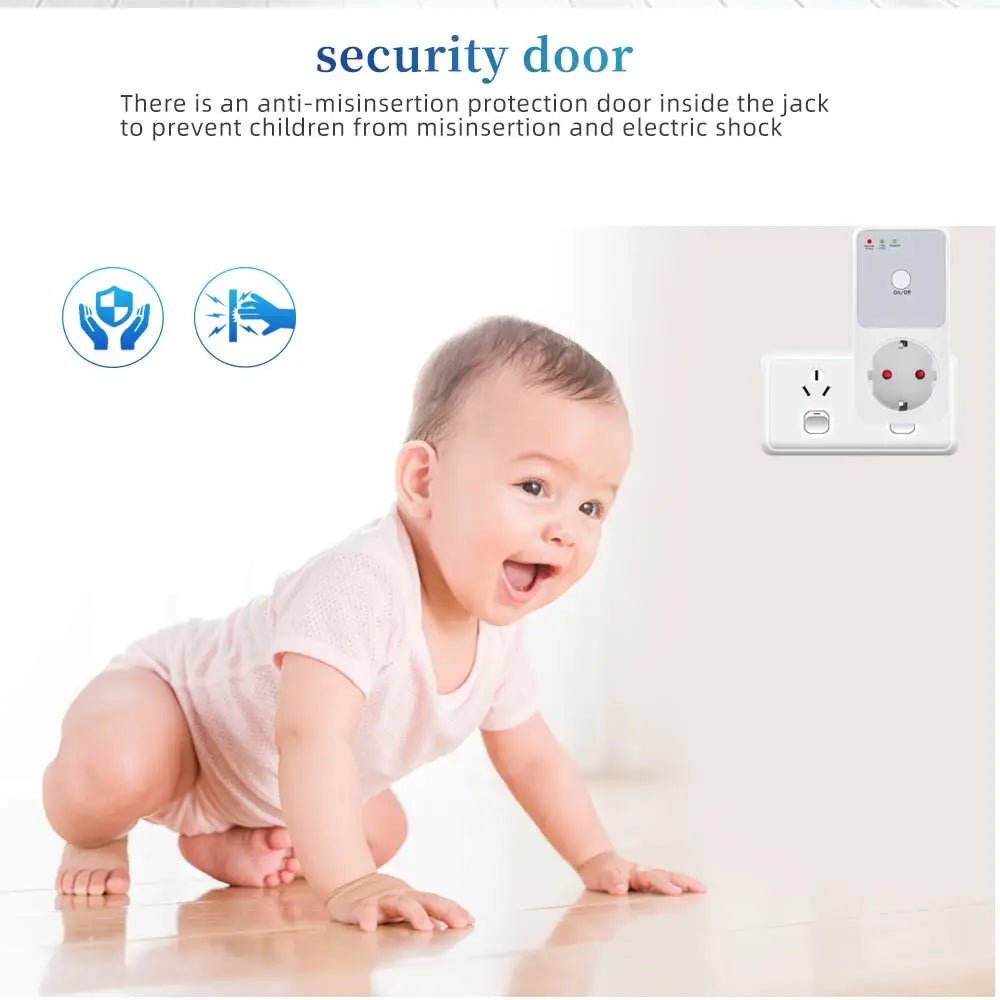 Digital Automatic Voltage Protector Socket 220V Electronic Timer Switch  Kitchen Timer Outlet Timing Socket EU Plug