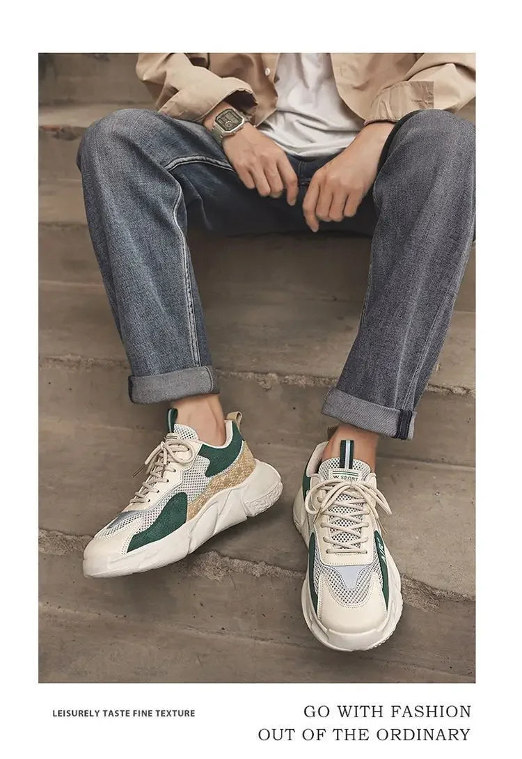 Men Casual Sports Shoes Breathable Lightweight Sneakers Summer Outdoor Tennis Running Walking Shoes Male Vulcanized Shoes Man