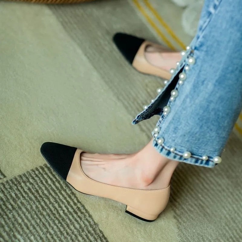 Summer Sandal For Women High Heels Sandals Retro Closed Square Toe Mules Shoes Girls Wedding Shoes Elegant Womans Low Heels Shoe