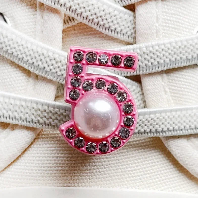 1 PCS Girls Pink Shoelace Charm Buckle Shoe Laces Charms for Sneakers Shoes Decorations Fashion DIY Shoelaces Accessories New