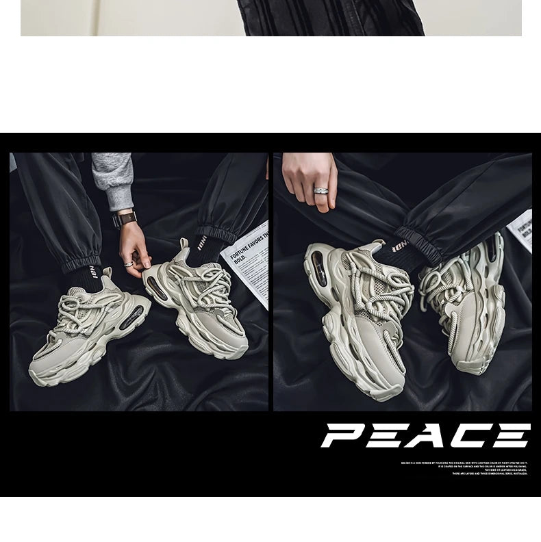 2024 New Men Shoes Autumn Winter Comfortable Men's Platform Sneakers Fashion Casual Shoes Sports Trainers Tenis Size44 ﻿