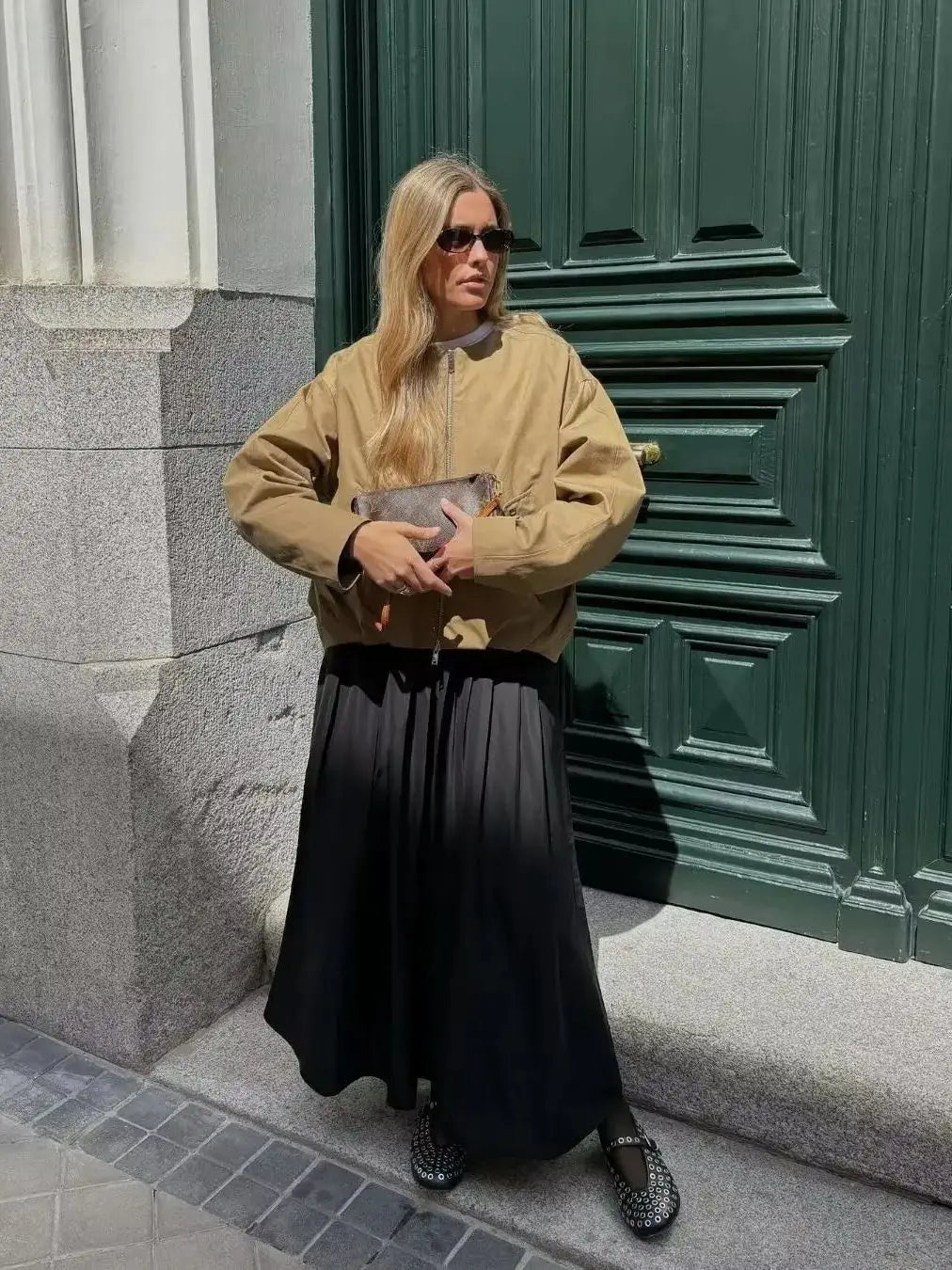 2025 Autumn Fashion Pocket Windbreaker Jackets Women Loose Crewneck Chic Outerwear Coat Female Short Jacket Mujer Clothes