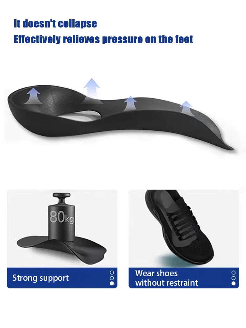 1pair orthopedic insoles Arch collapse flat foot orthopedic insoles Insert arch support insoles Foot care insoles Unisex