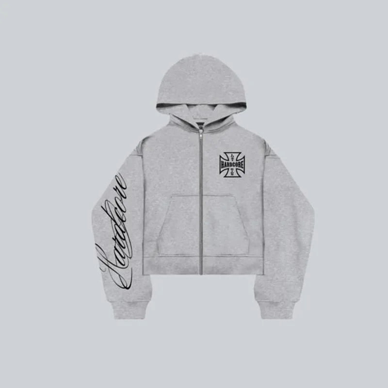 American retro American style new fashionable street style personalized hooded jacket casual suit sweatshirt street wear