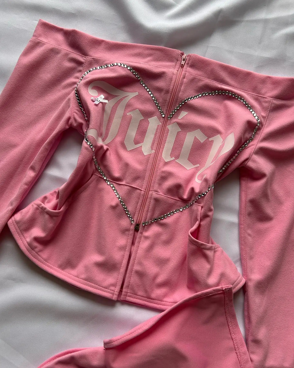 Harajuku Female Cute Pink Slash Neck Top and Shorts Skirts 2 Piece Set Y2k Women Elegant Slim Diamond Jacket Mini Skirt Suit