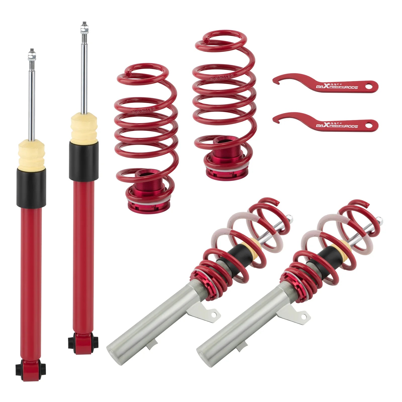 Maxpeedingrods Coilovers Adjustable Lowering Coils for VW Golf MK8 2020-2022 Coilover Suspension Shock Absorbers Coil Springs