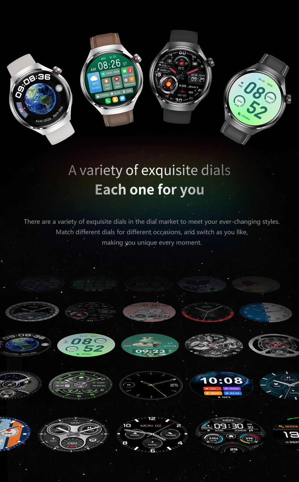 2025 New Smart Watch Heart rate Health Monitor Bluetooth Call NFC GPS Tracker IP68 Waterproof SmartWatch Men Women For HUAWEI