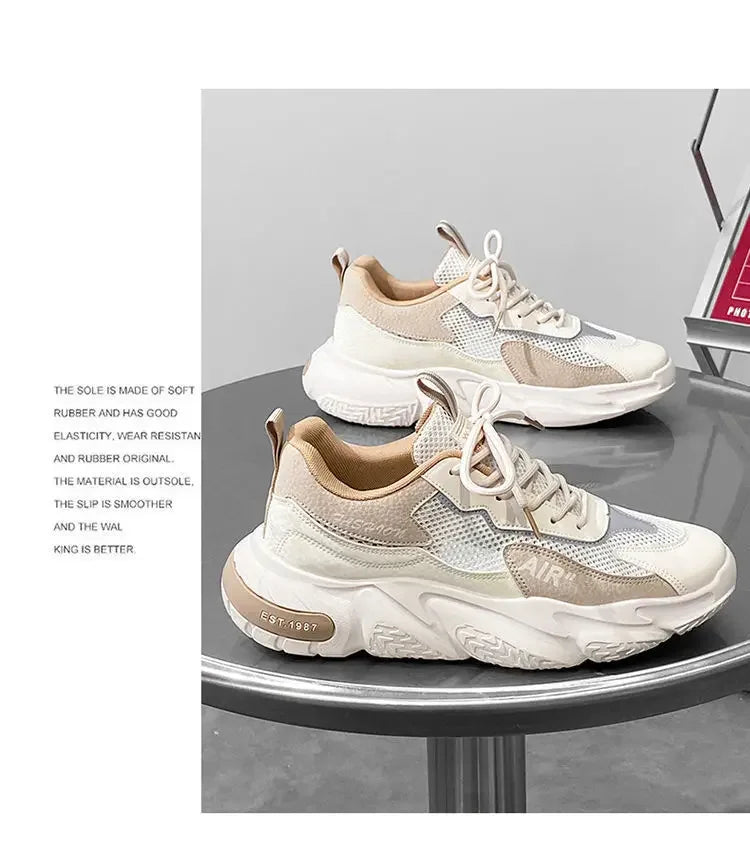 Men Casual Sports Shoes Breathable Lightweight Sneakers Summer Outdoor Tennis Running Walking Shoes Male Vulcanized Shoes Man