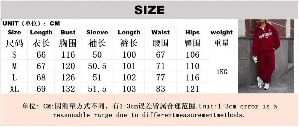 Zekye Spring Hoodies Women Letter Print Sweatshirt Hoodie Red Turtleneck Half Zipper Collar Pullover Tops K Pop Clothes Y2k