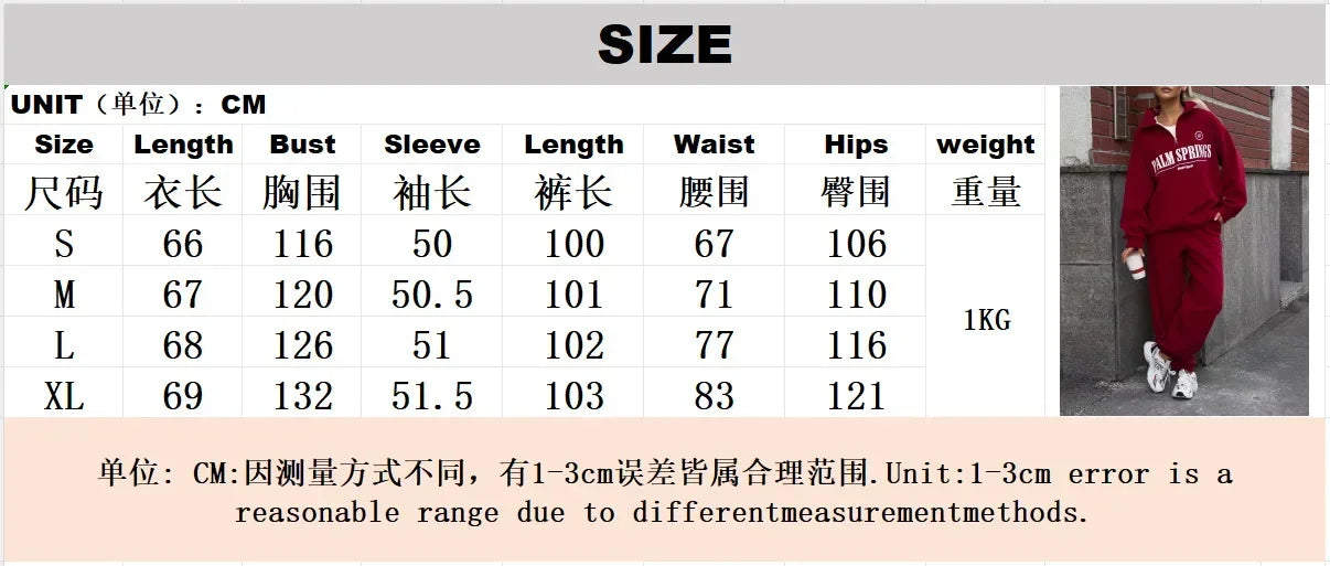 Zekye Spring Hoodies Women Letter Print Sweatshirt Hoodie Red Turtleneck Half Zipper Collar Pullover Tops K Pop Clothes Y2k